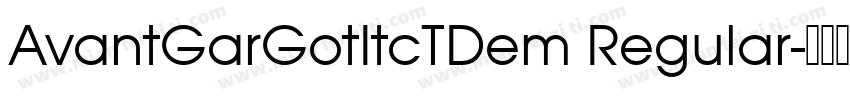 AvantGarGotItcTDem Regular字体转换